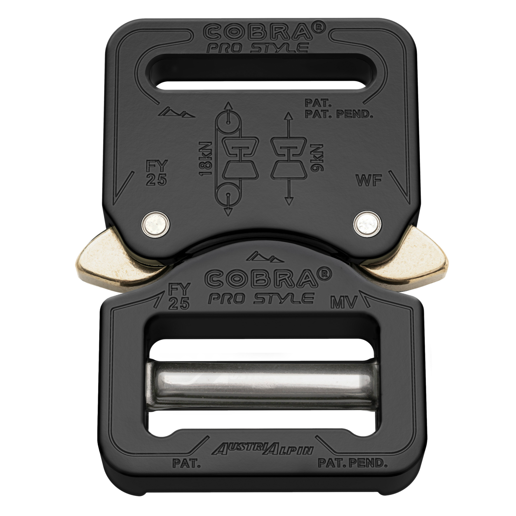 AustriAlpin Pro Style COBRA 25mm / 1" Black Buckle