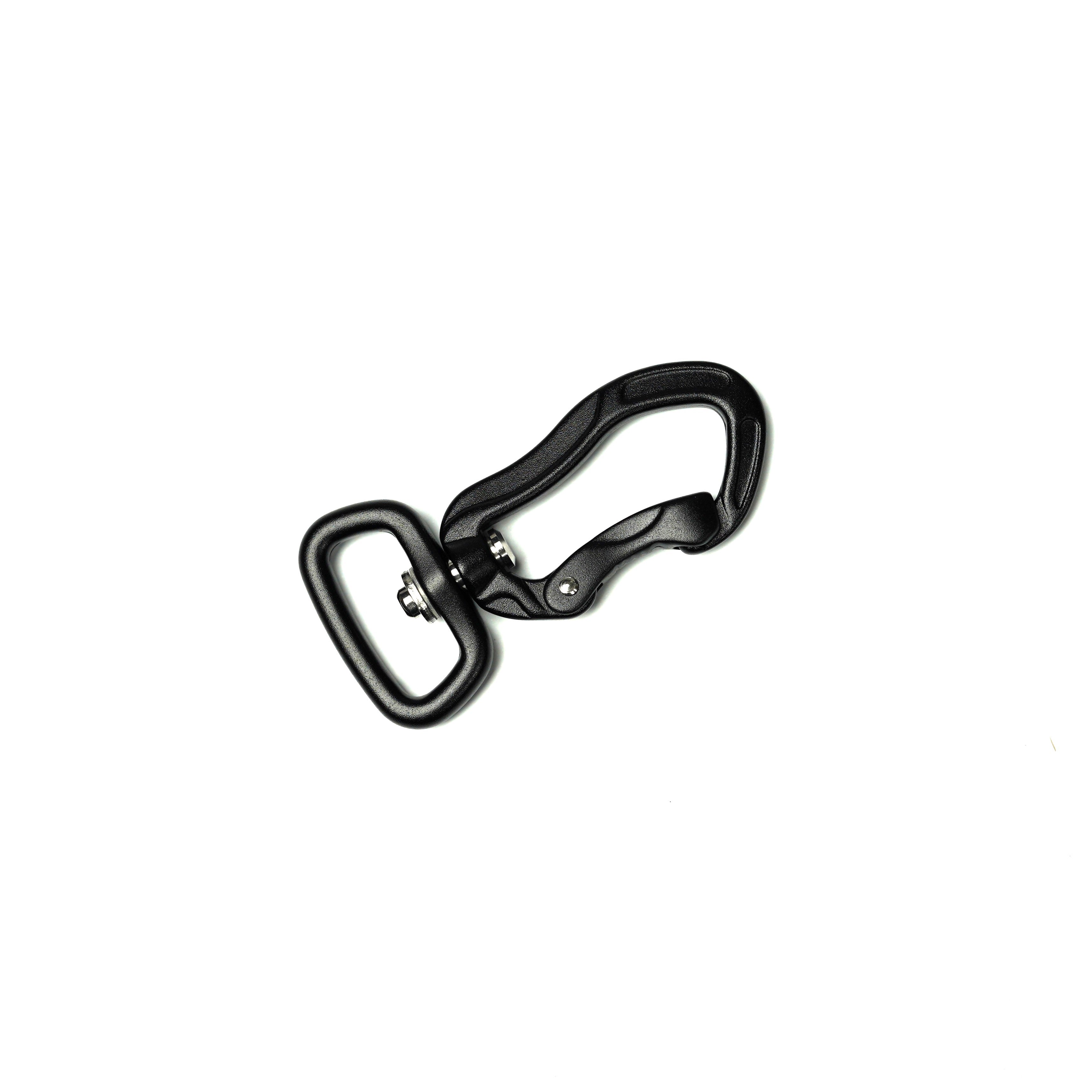 M8Tex Aluminium Carabiner 71mm/25mm Deluxe - Black