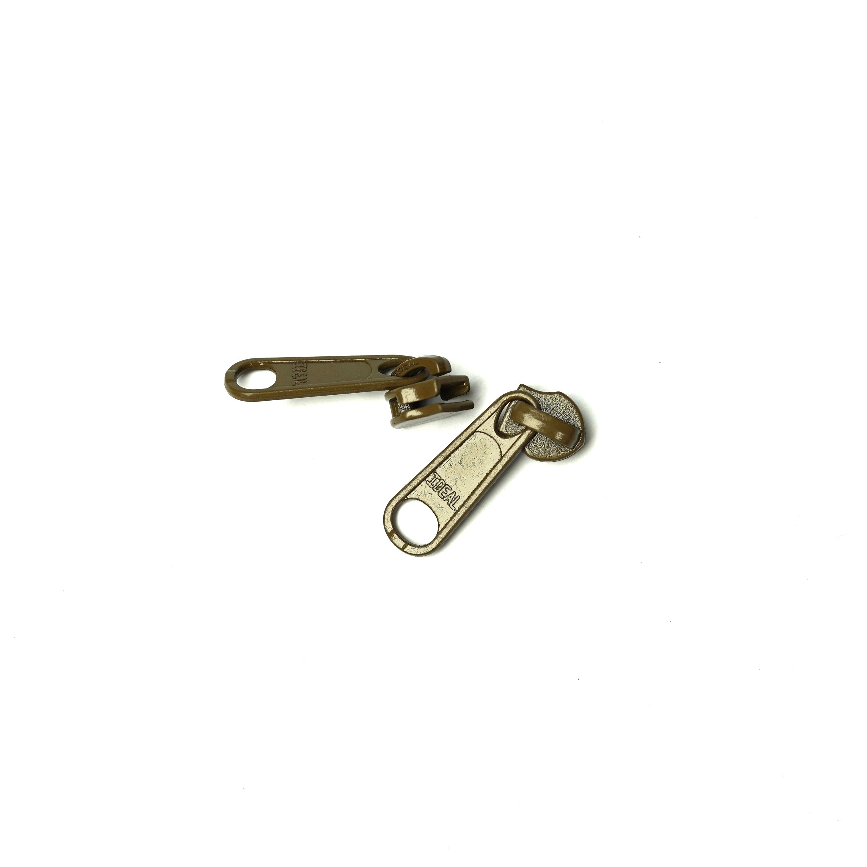 #5 IDEAL Coyote Brown Zipper Pull With Pull Tab