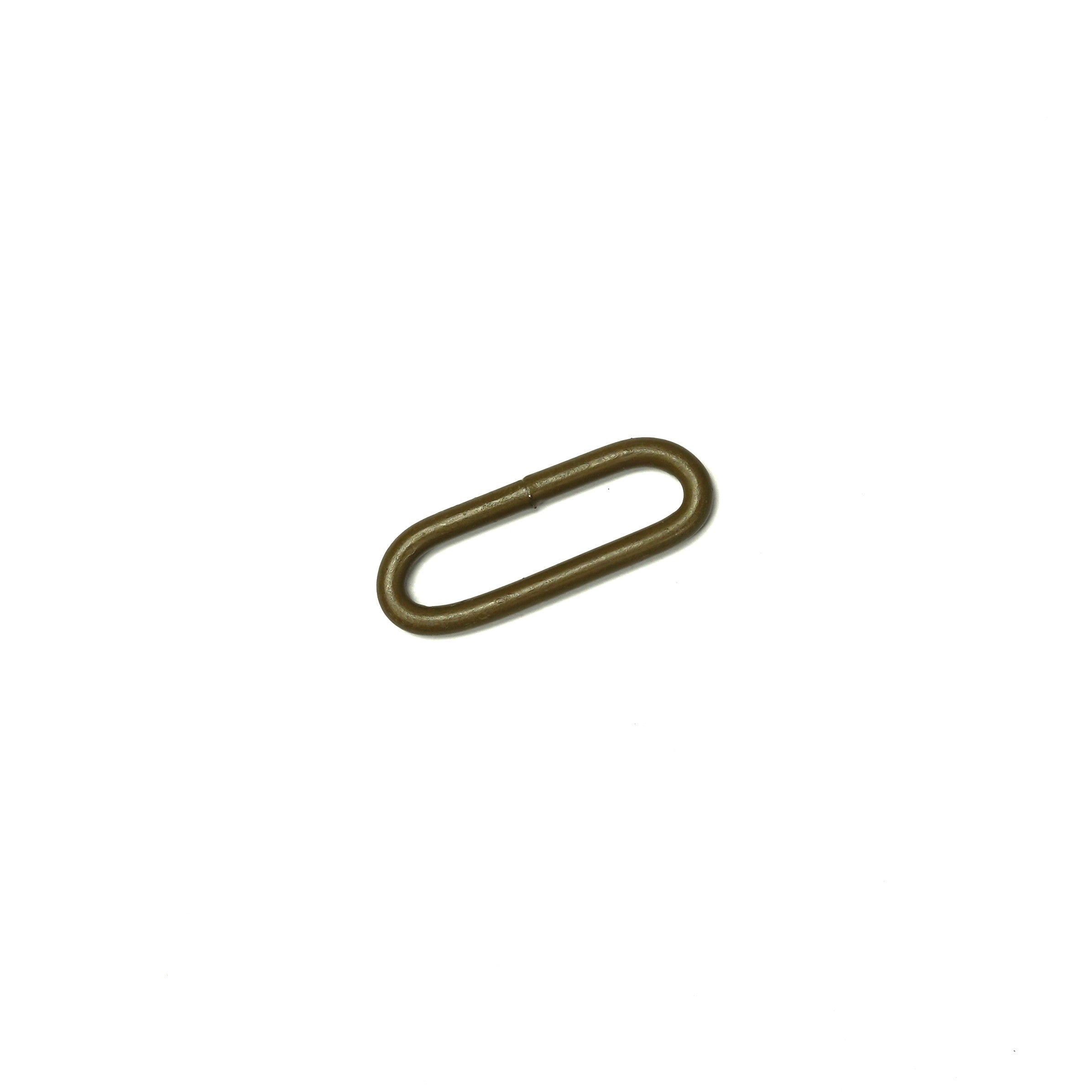 Metal 1"  Welded Oval Loops Coyote Brown
