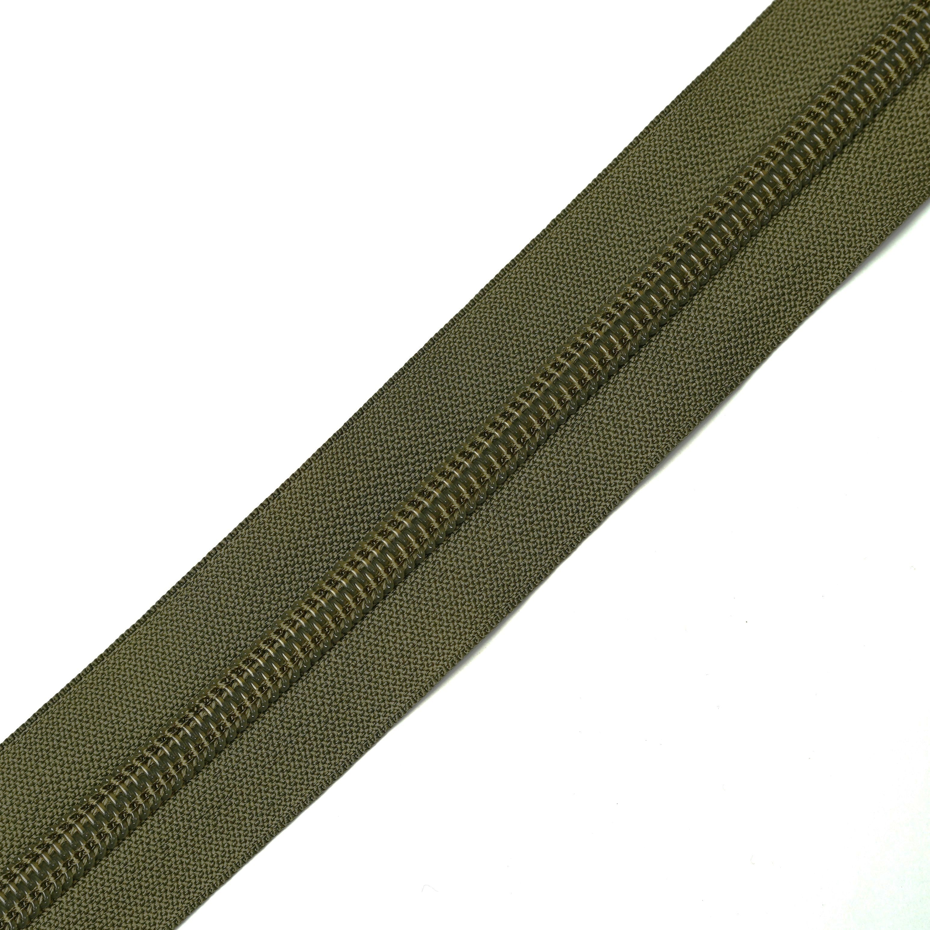 IDEAL #9 Mil-Spec Continuous Coil Zipper Ranger Green per Metre
