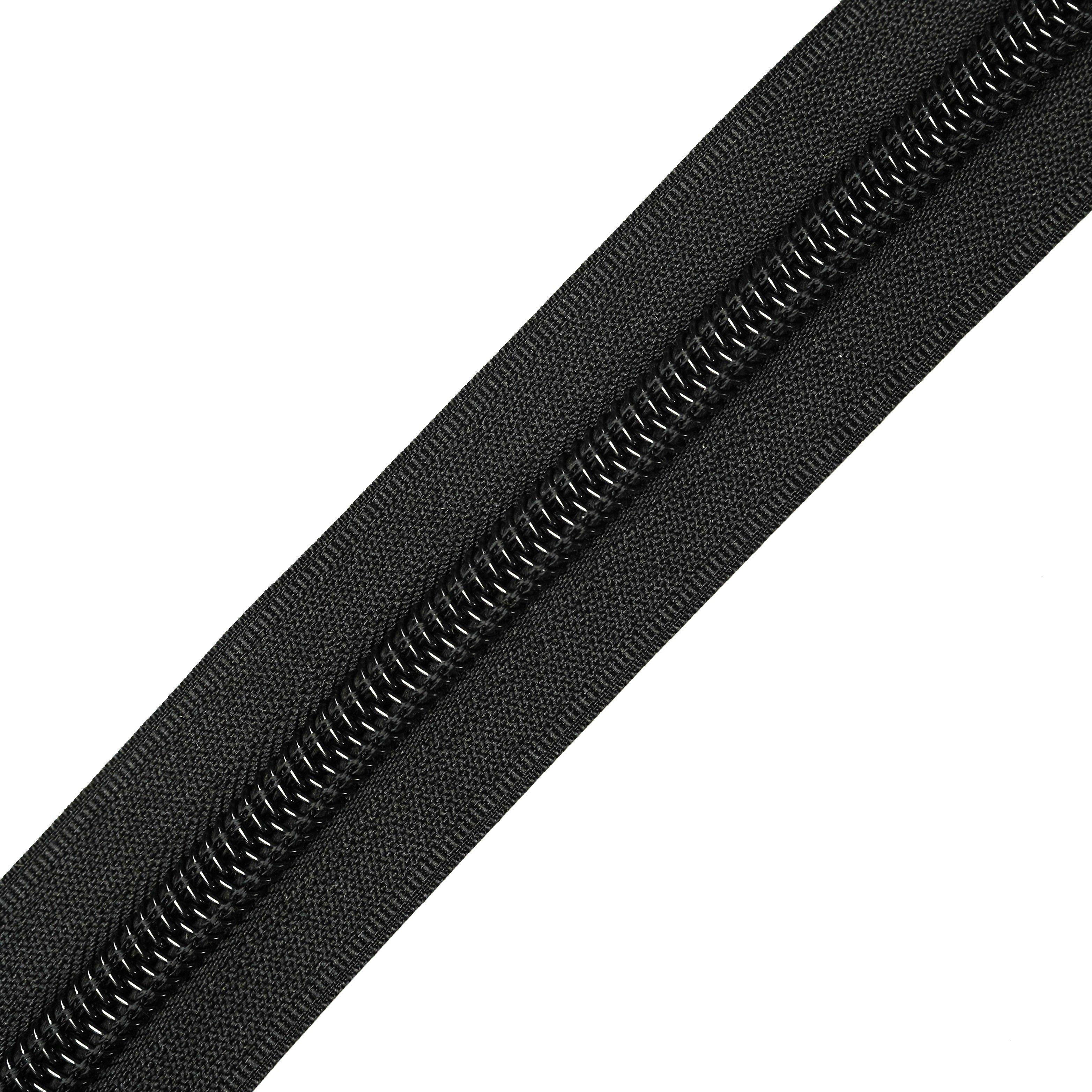 M8Tex #10 Black Continuous Spiral Zipper per Metre