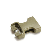 Tan female buckle on white background