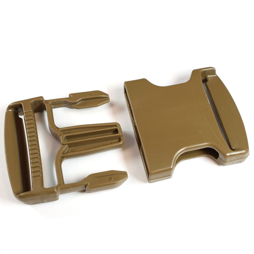 Brown buckle on white background