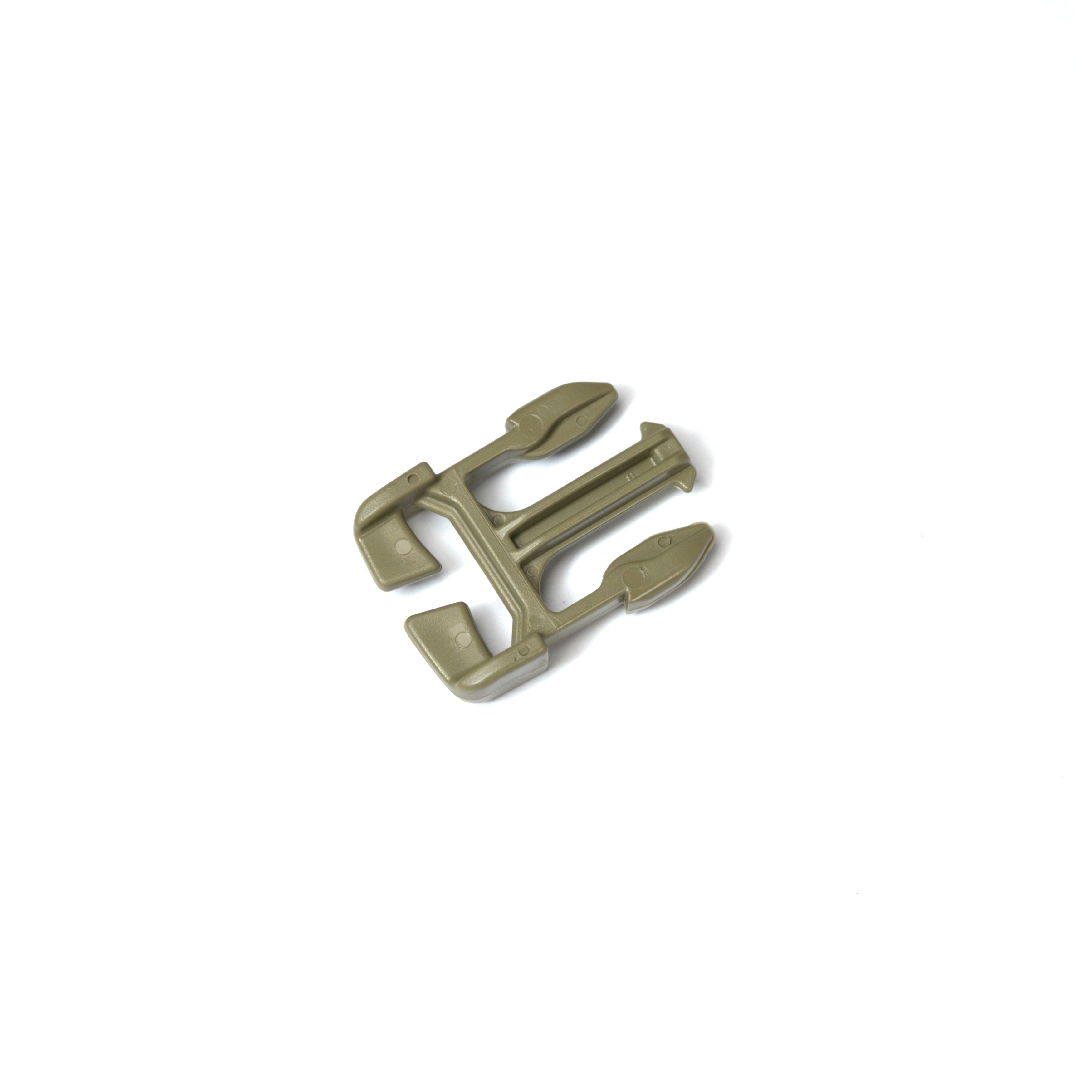 Male tan buckle on white background