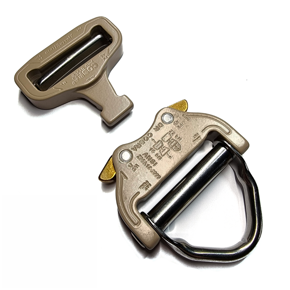 AustriAlpin COBRA 45mm / 1.75" Cobra Buckle Sand w/D-Ring & XL Clips